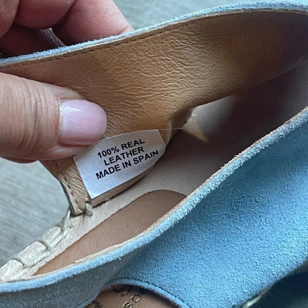 Patricia Green Madeline Suede Leather Espadrille Sandals Size 6 Made In Spain - Picture 9 of 11